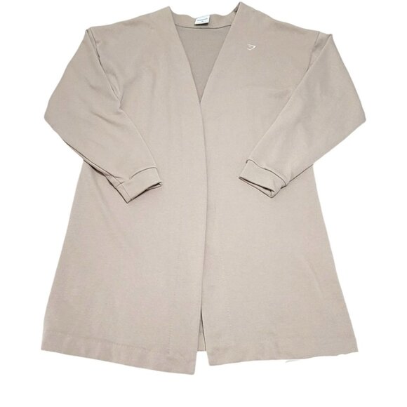 Gymshark Womens‎ Gray Oversized Cardigan Robe Open Front Long Sleeve Size XS - Picture 3 of 11